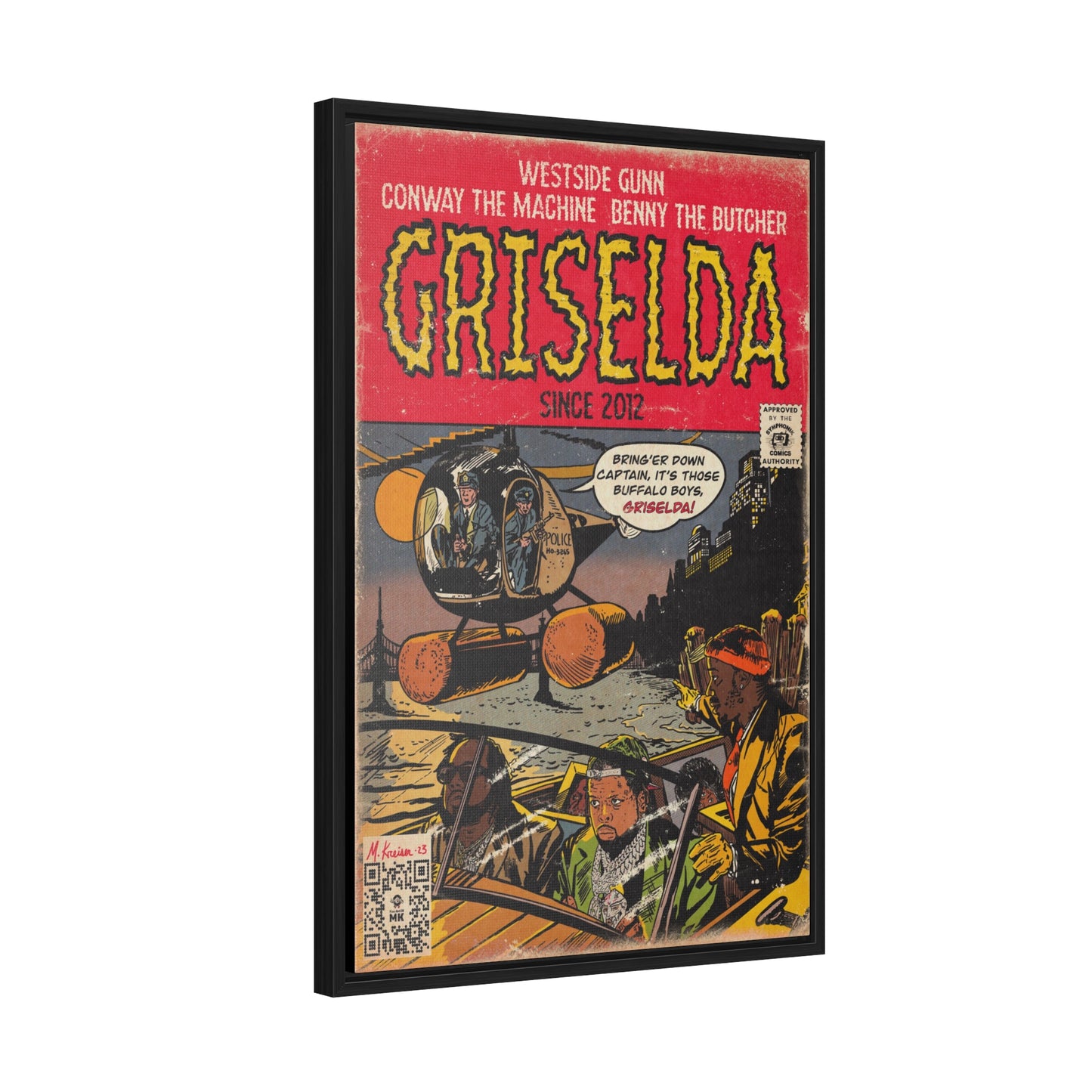 Griselda - Comic Book Art - Gallery Canvas Wraps, Vertical Frame
