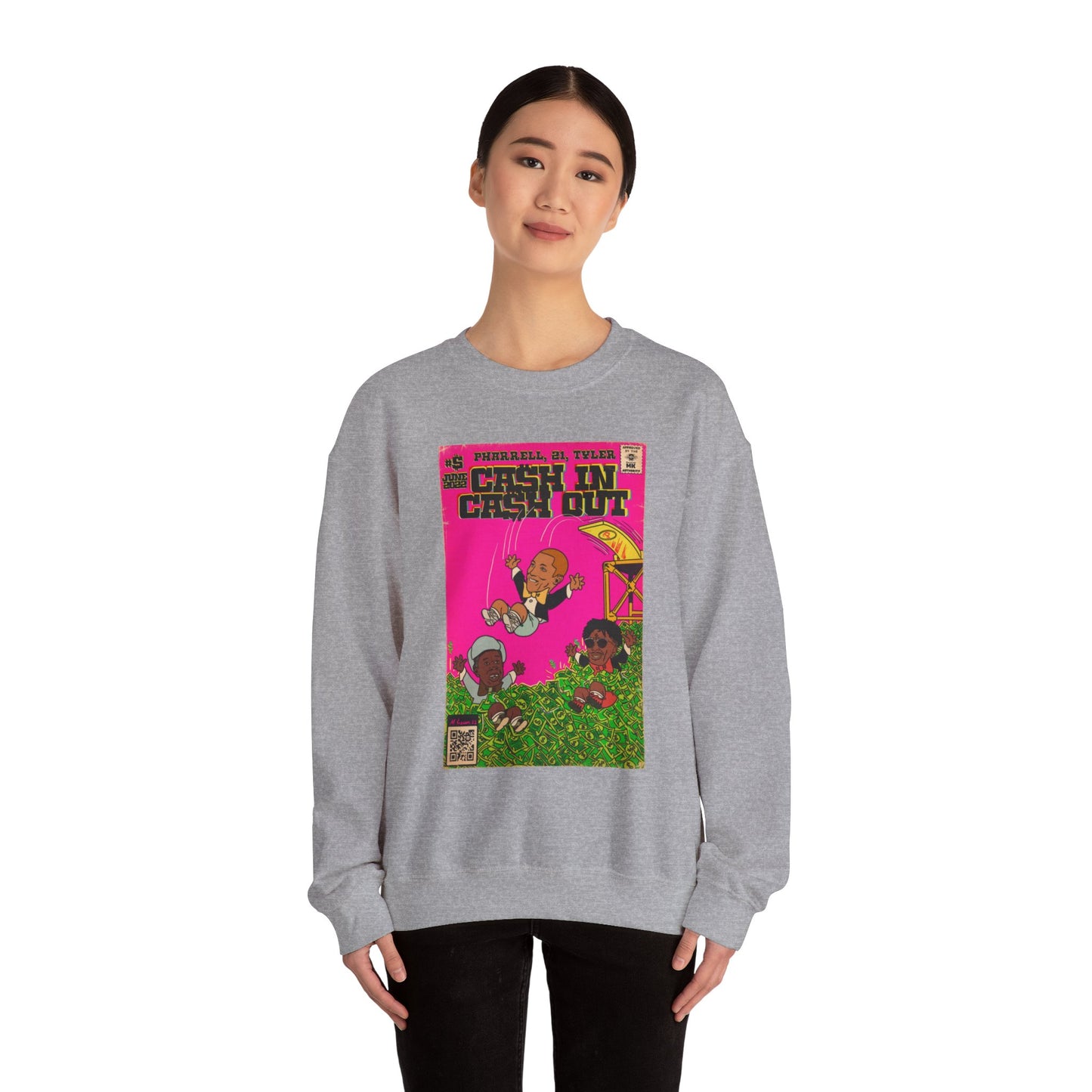 Pharrell, 21 Savage & Tyler - Cash In Cash Out - Unisex Heavy Blend™ Crewneck Sweatshirt