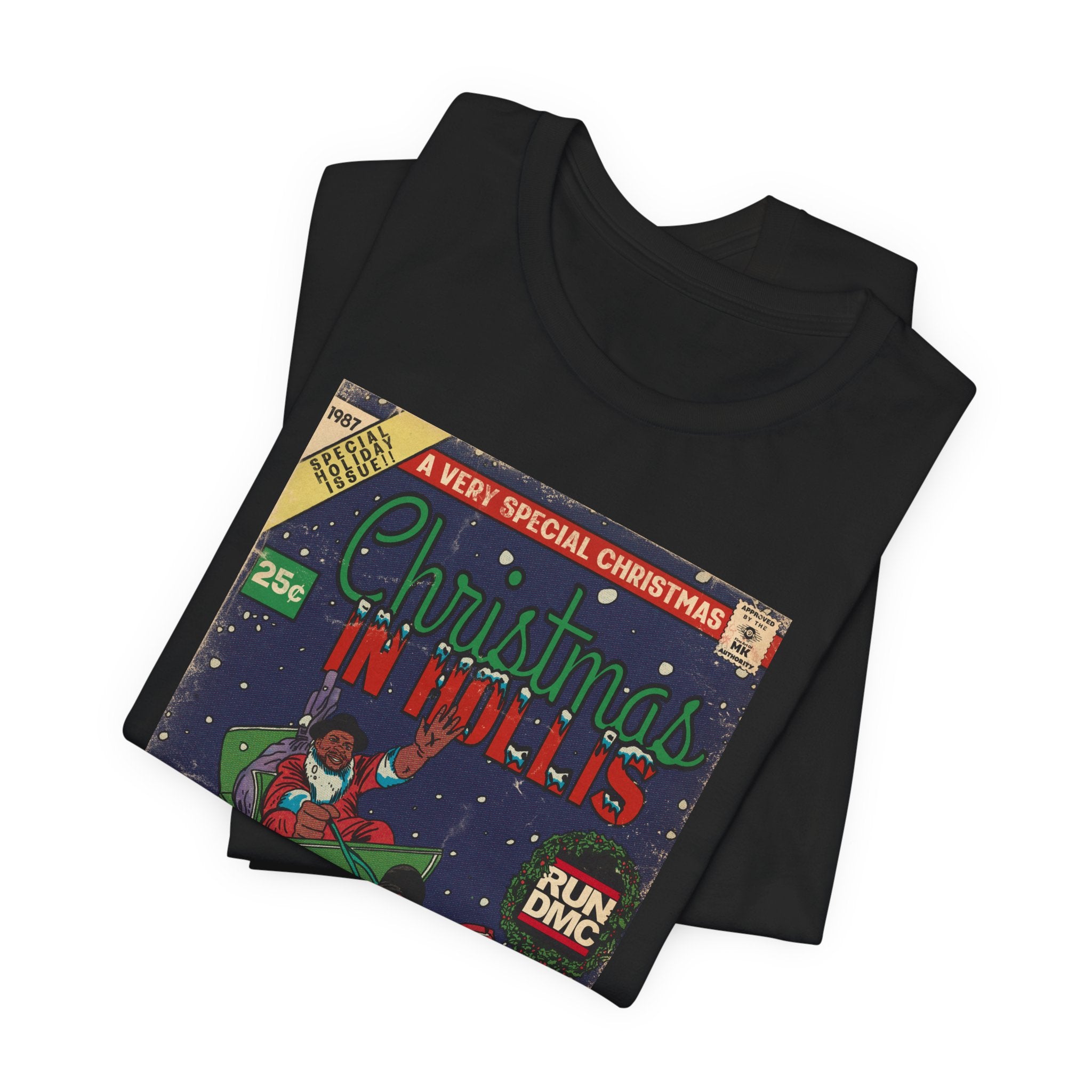 Christmas In Hollis - Hip Hop Comic Art - Unisex Jersey Short Sleeve Tee