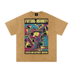 Virtual Insanity - Snow Washed Oversized Cotton T-Shirt