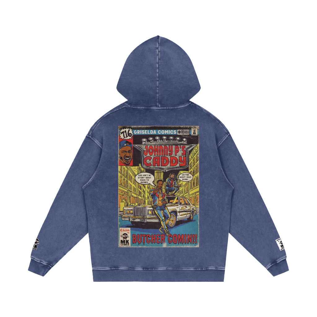 Johnny P's Caddy - Snow Washed Loose Cotton Hoodie