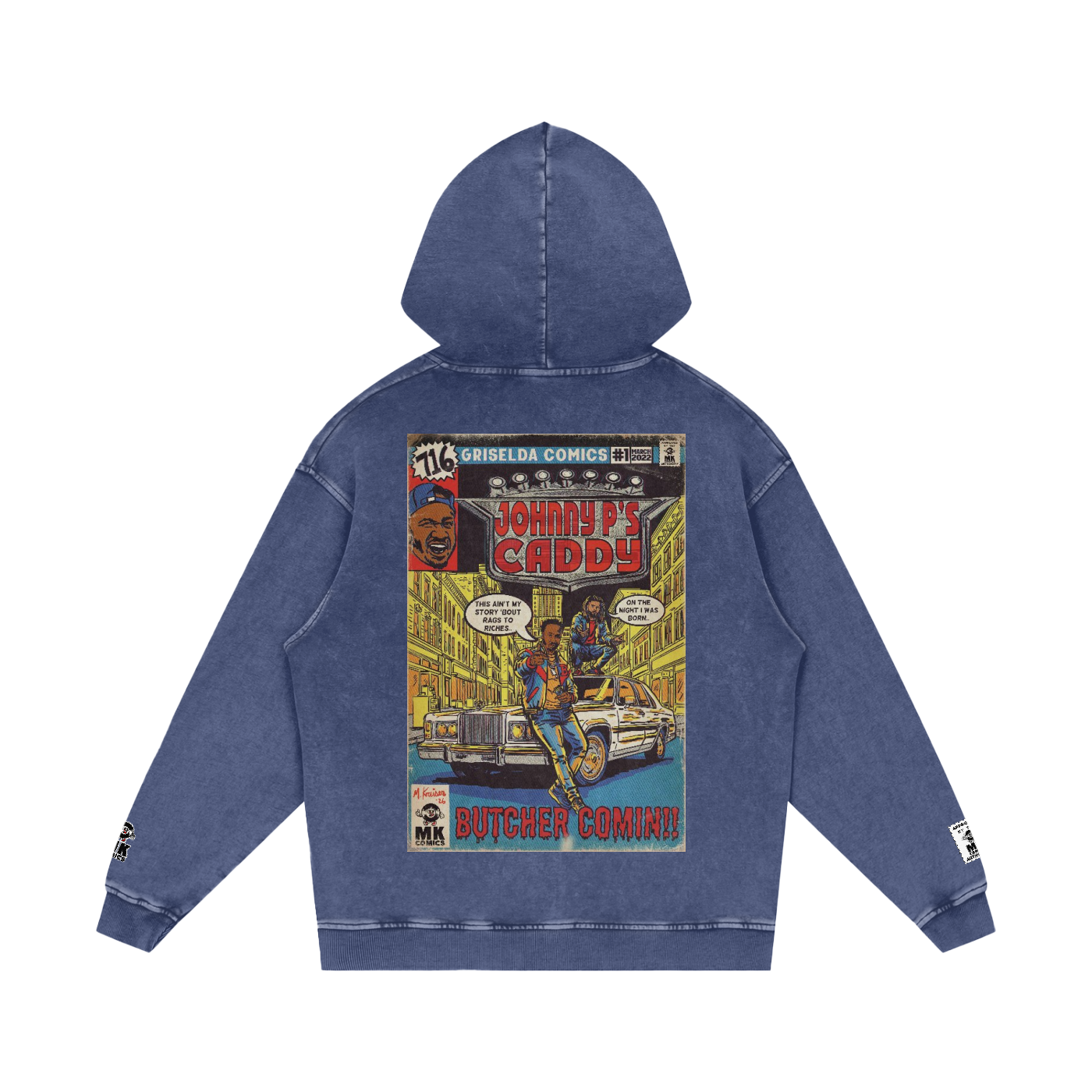 Johnny P's Caddy - Snow Washed Loose Cotton Hoodie