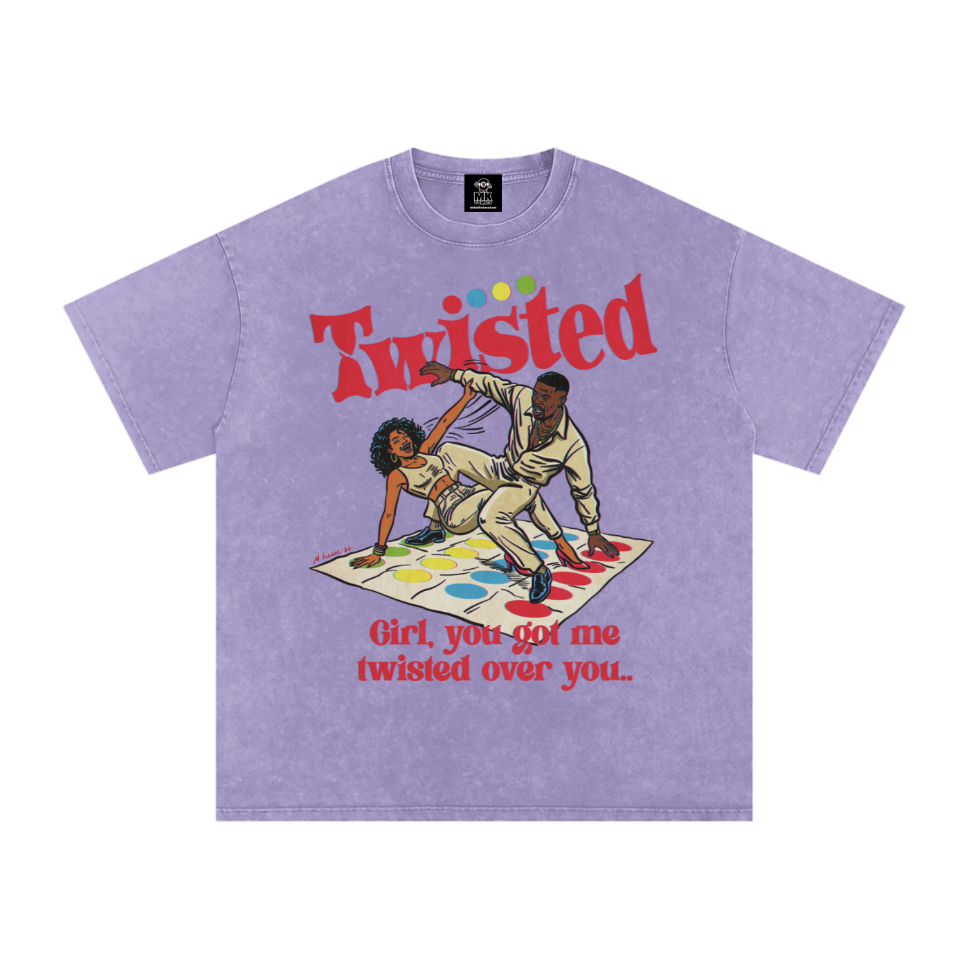 Twisted - Snow Washed Oversized Cotton T-Shirt