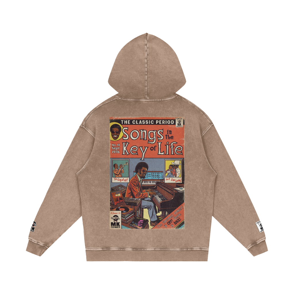 Songs in the Key of Life - Snow Washed Loose Cotton Hoodie