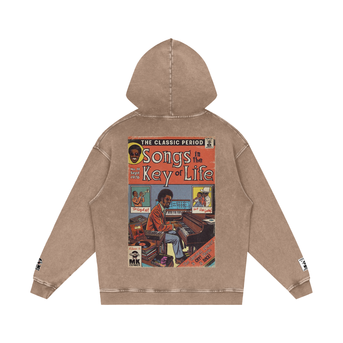 Songs in the Key of Life - Snow Washed Loose Cotton Hoodie