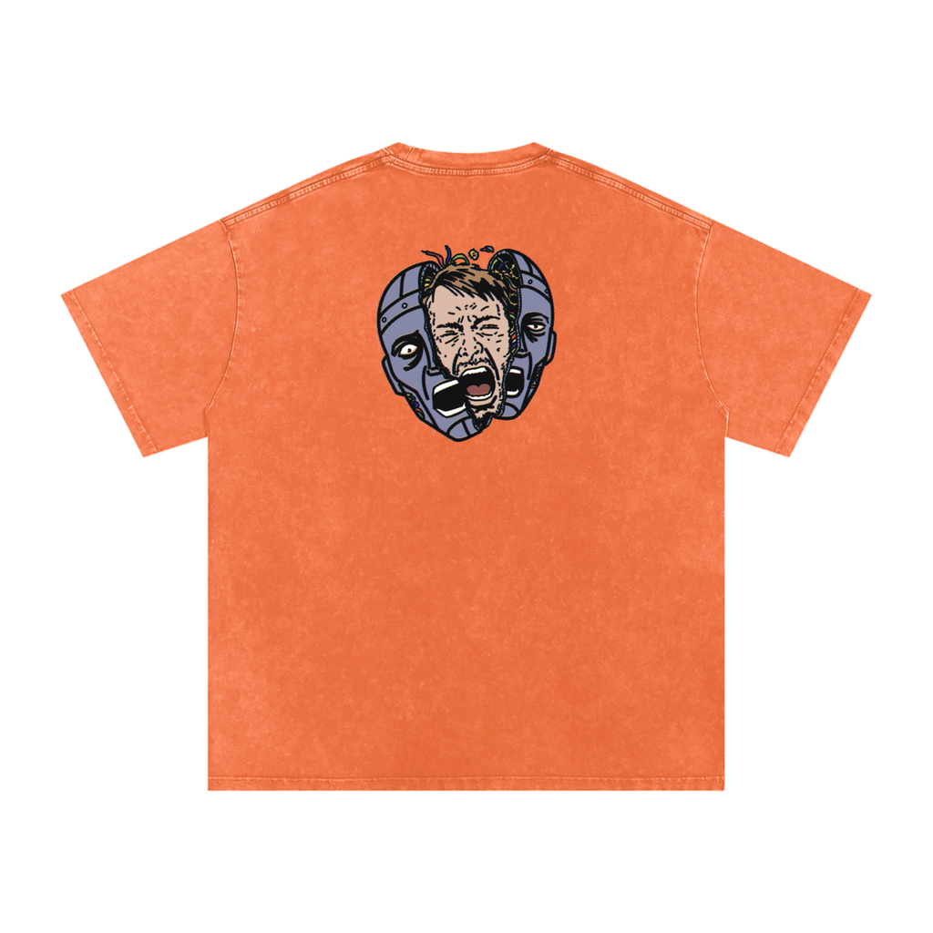 Paranoid Android -  Snow Washed Oversized Cotton T-Shirt