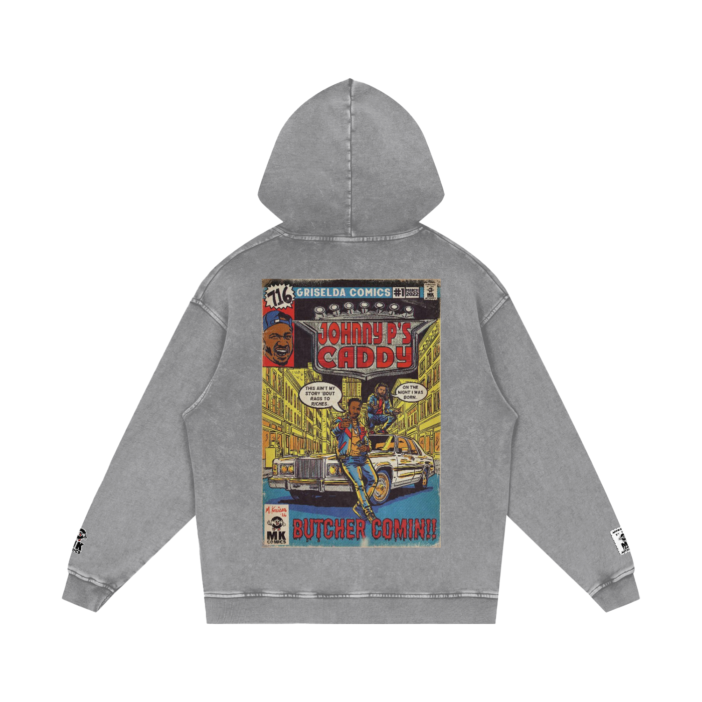 Johnny P's Caddy - Snow Washed Loose Cotton Hoodie