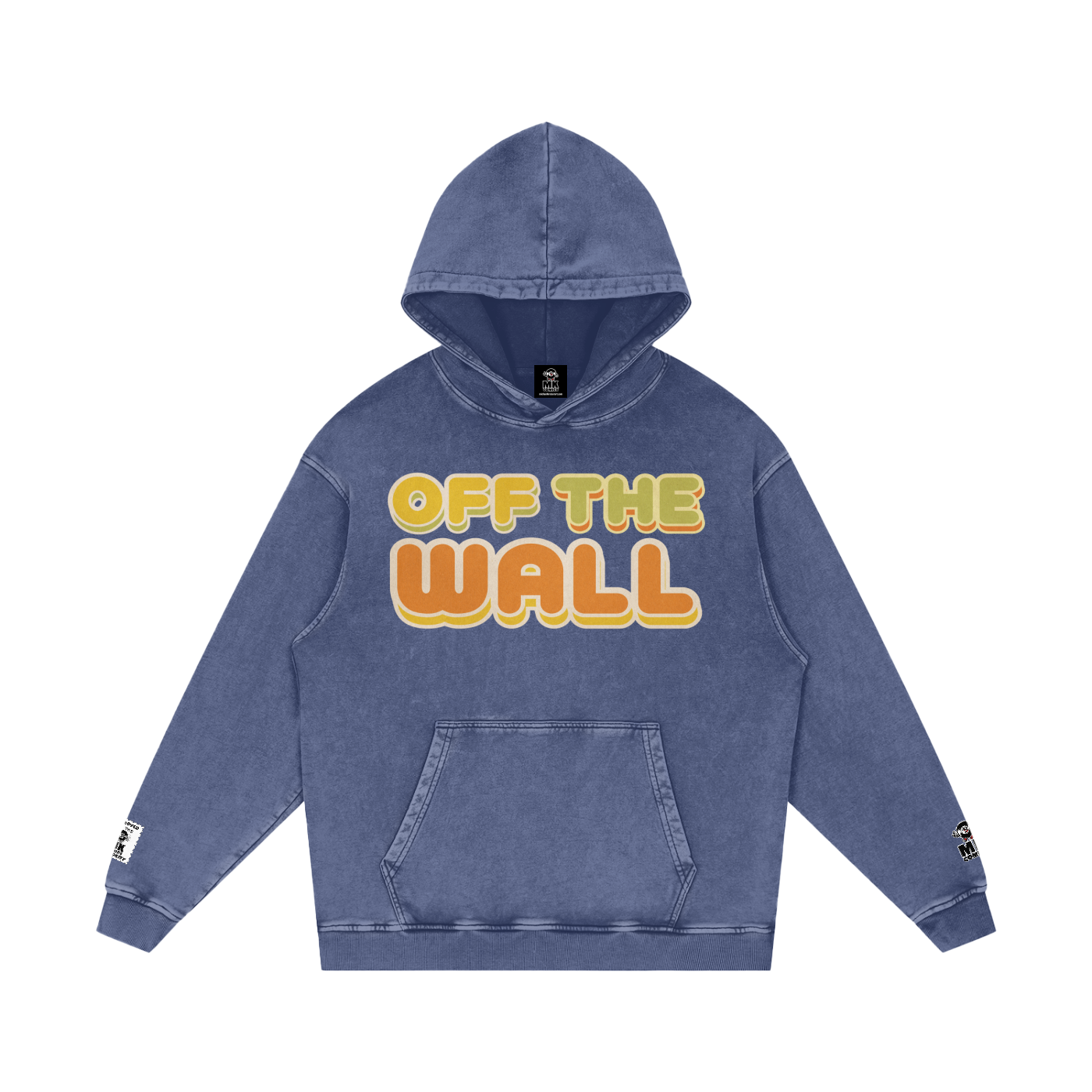 Off the Wall - Snow Washed Loose Cotton Hoodie