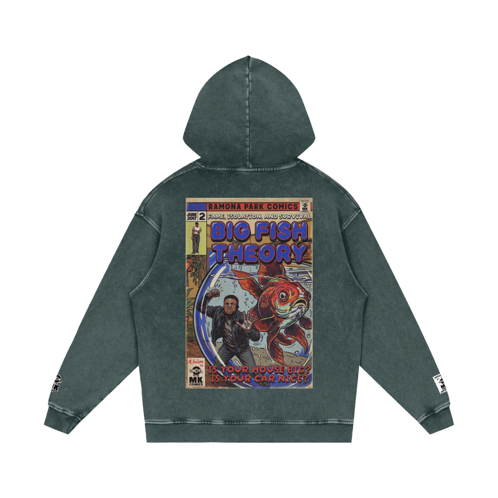 Big Fish Theory - Snow Washed Loose Cotton Hoodie