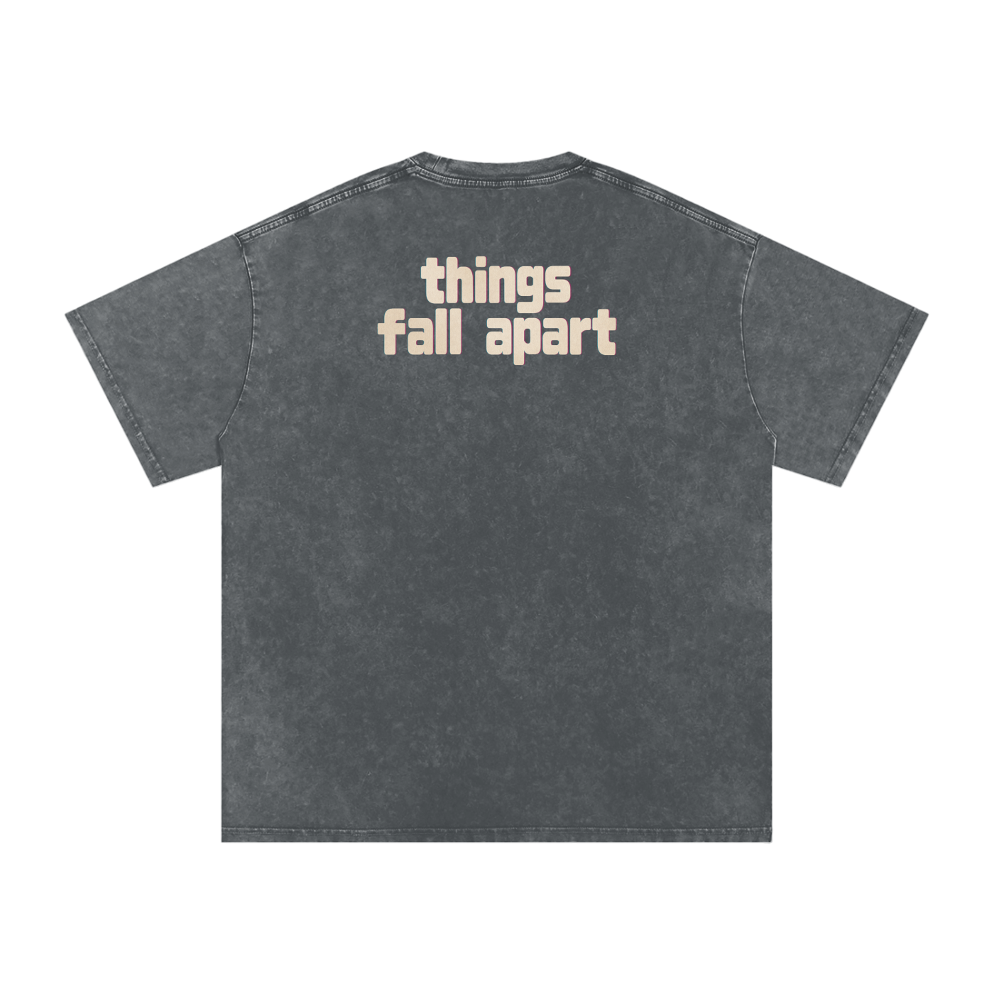Things Fall Apart - Snow Washed Oversized Cotton T-Shirt