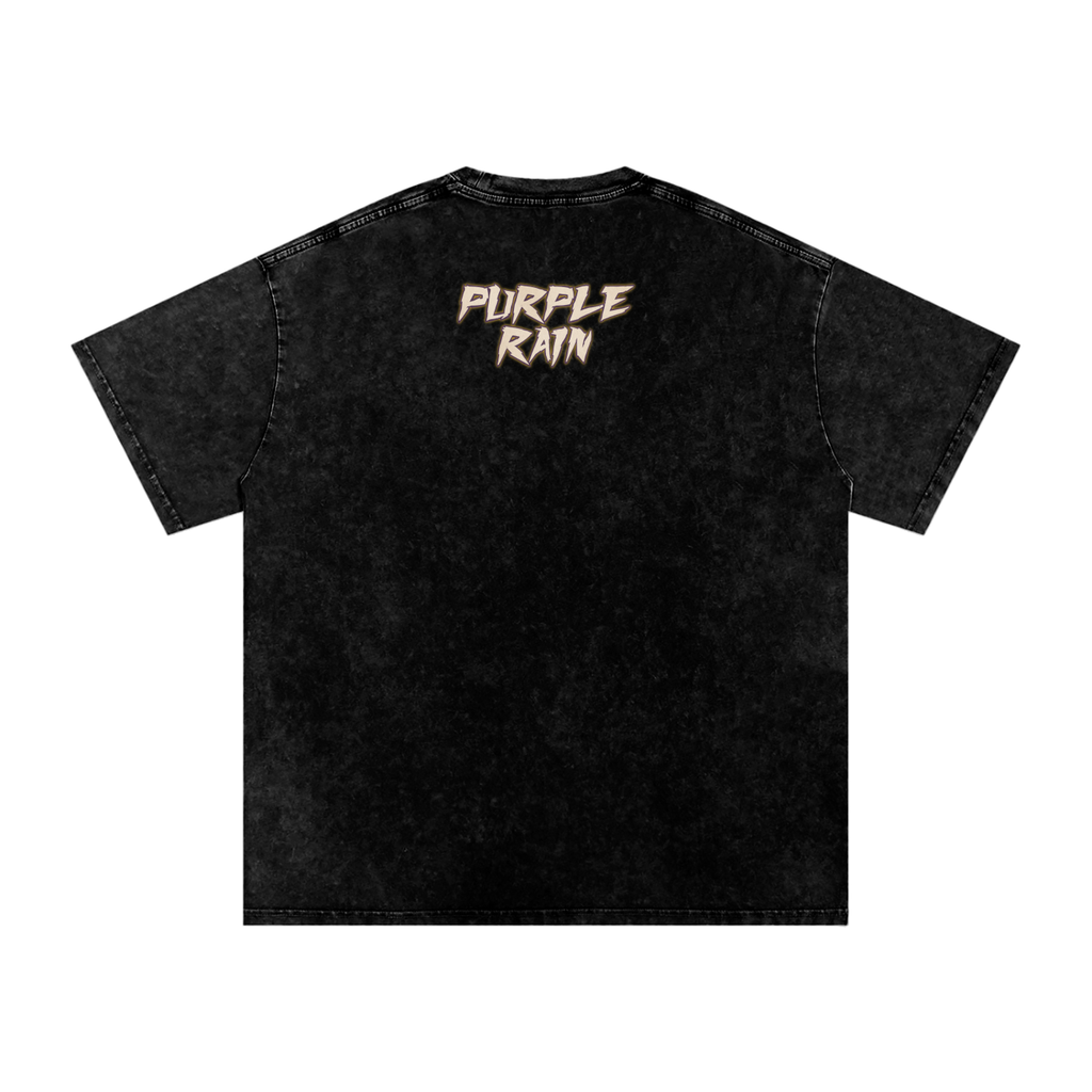 Purple Rain - Snow Washed Oversized Cotton T-Shirt