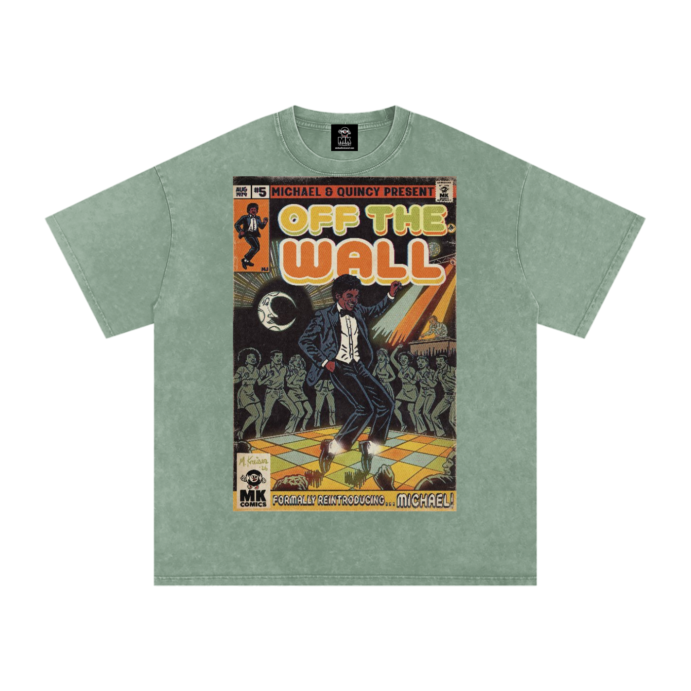 Off the Wall - Snow Washed Oversized Cotton T-Shirt