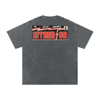 Either/Or - Snow Washed Oversized Cotton T-Shirt