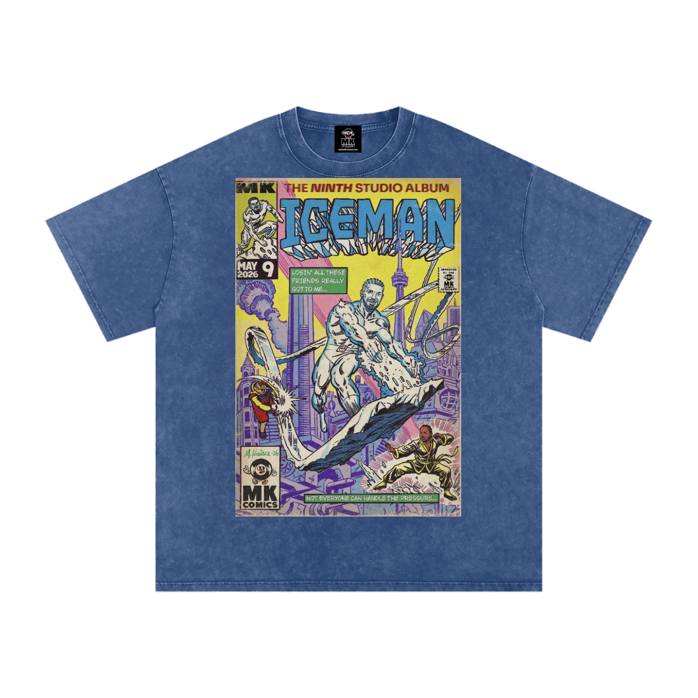 Iceman - Snow Washed Oversized Cotton T-Shirt