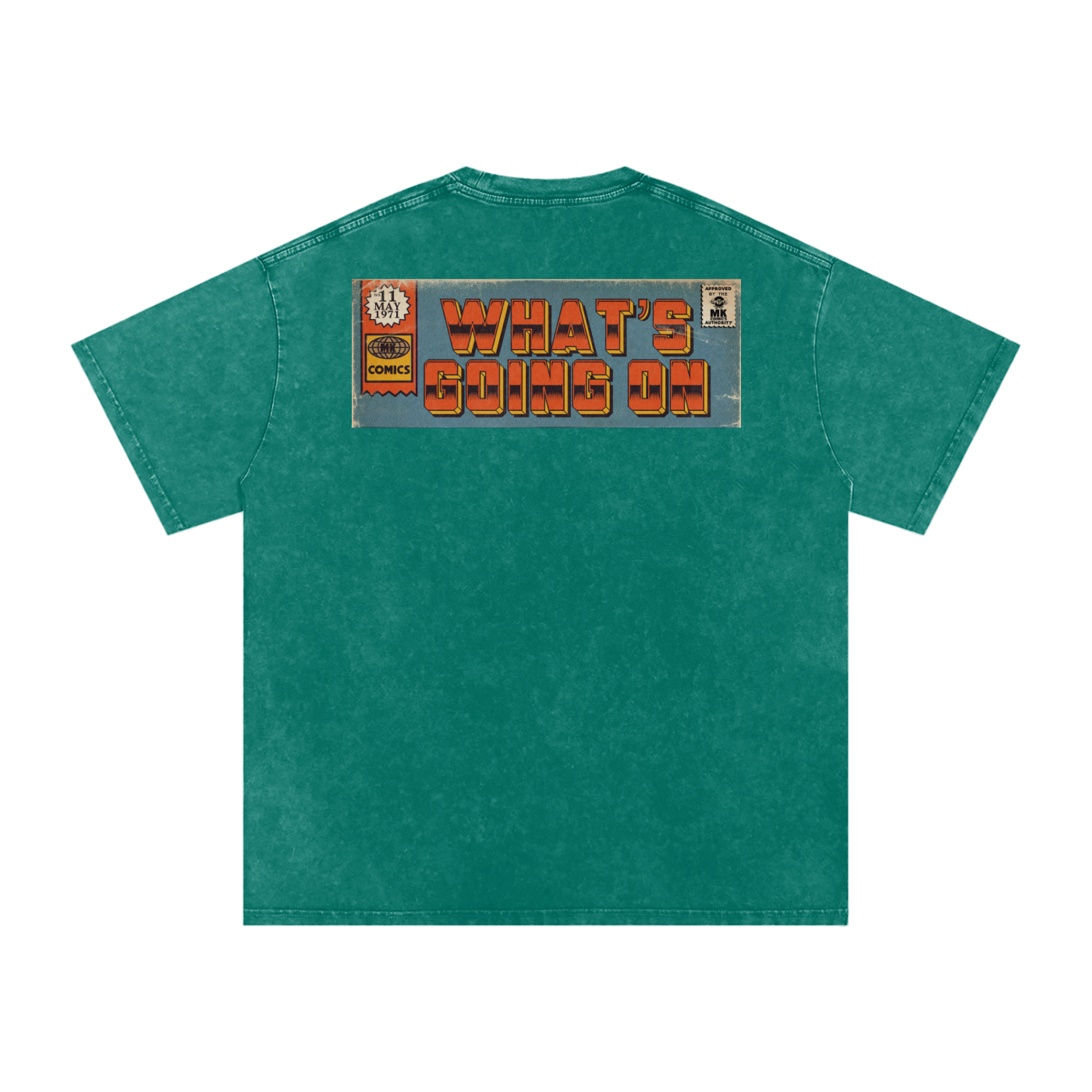 What's Going On - Snow Washed Oversized Cotton T-Shirt