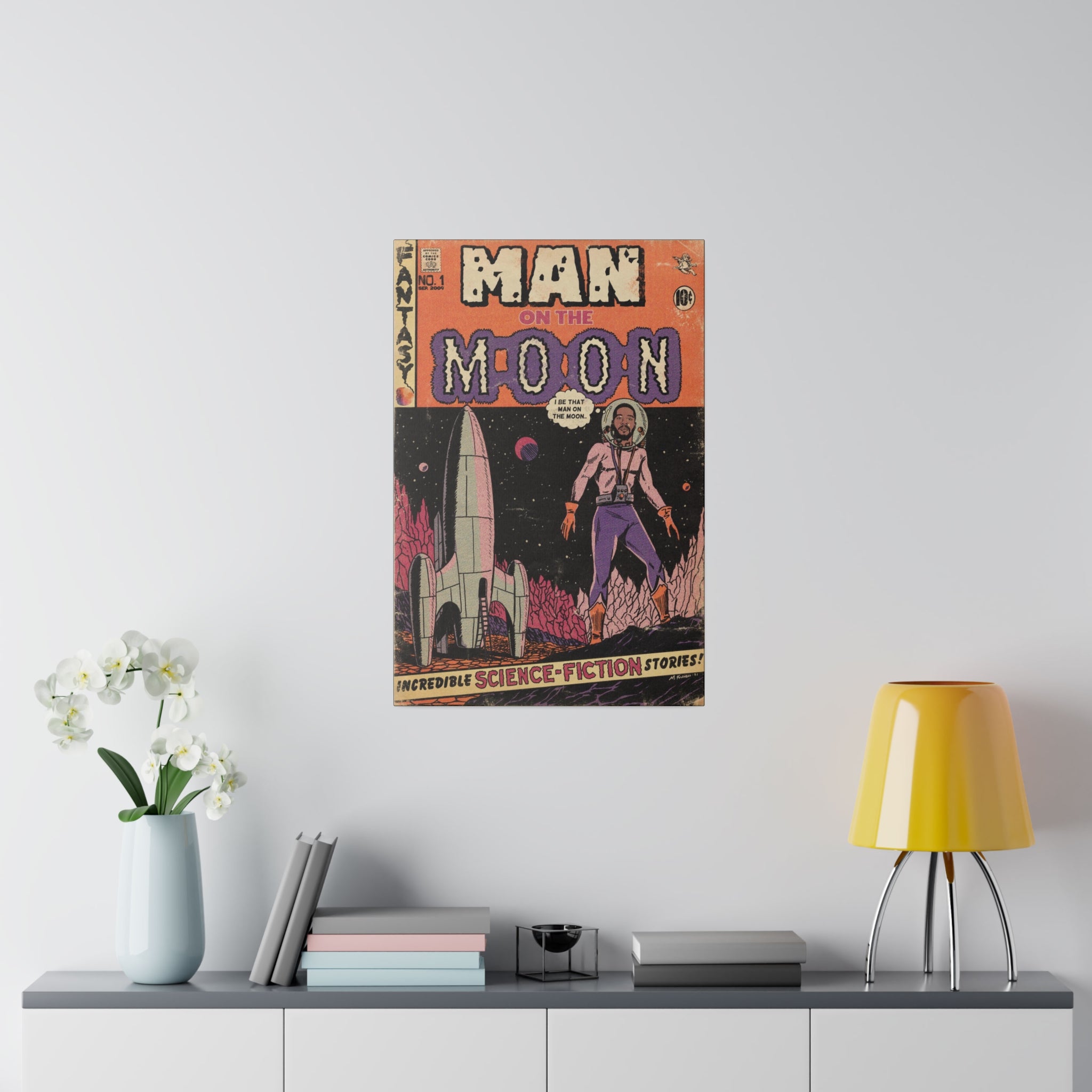 Man On The Moon - Matte Canvas, Stretched, 0.75"