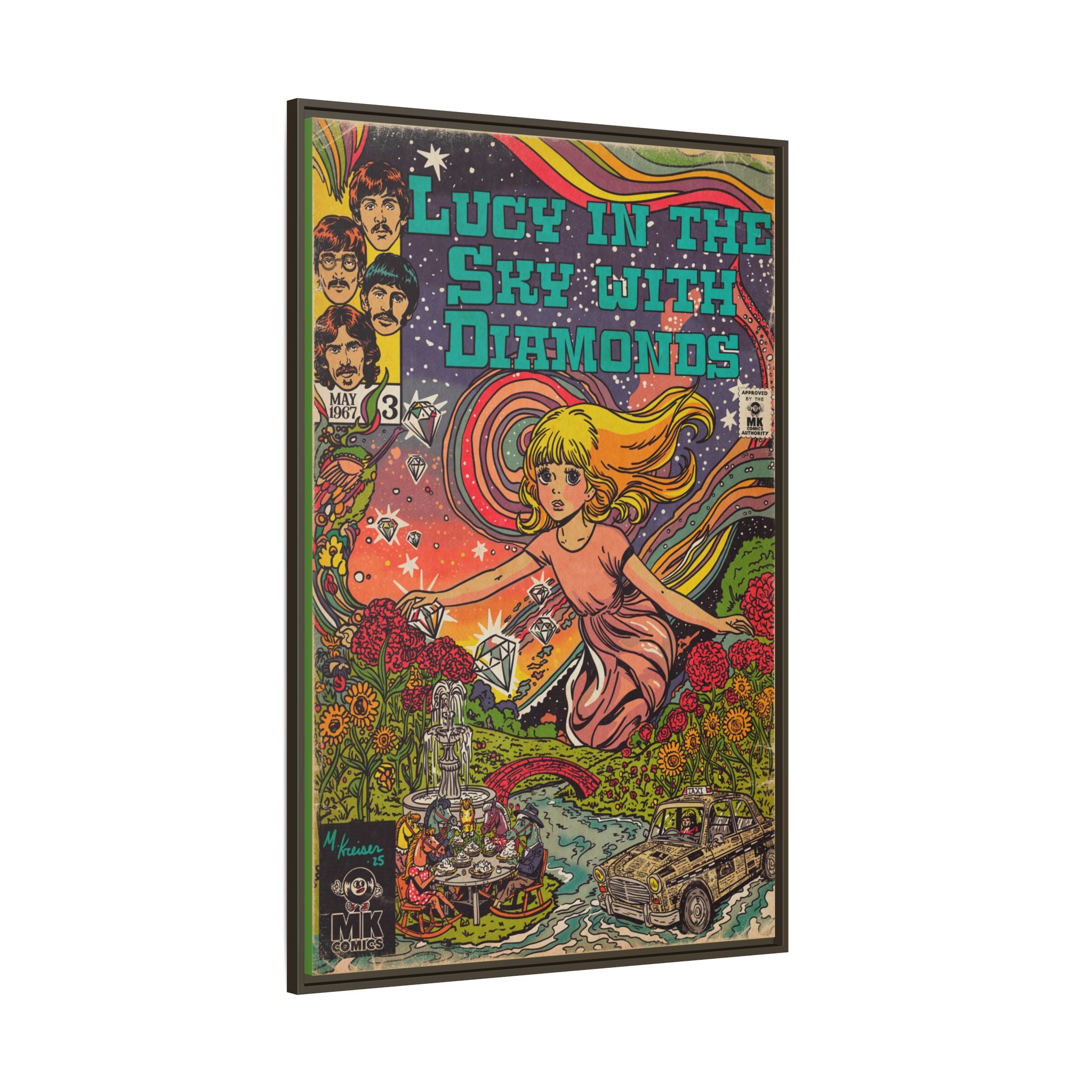 Lucy in the Sky with Diamonds - Matte Canvas, Framed (Multi-color)