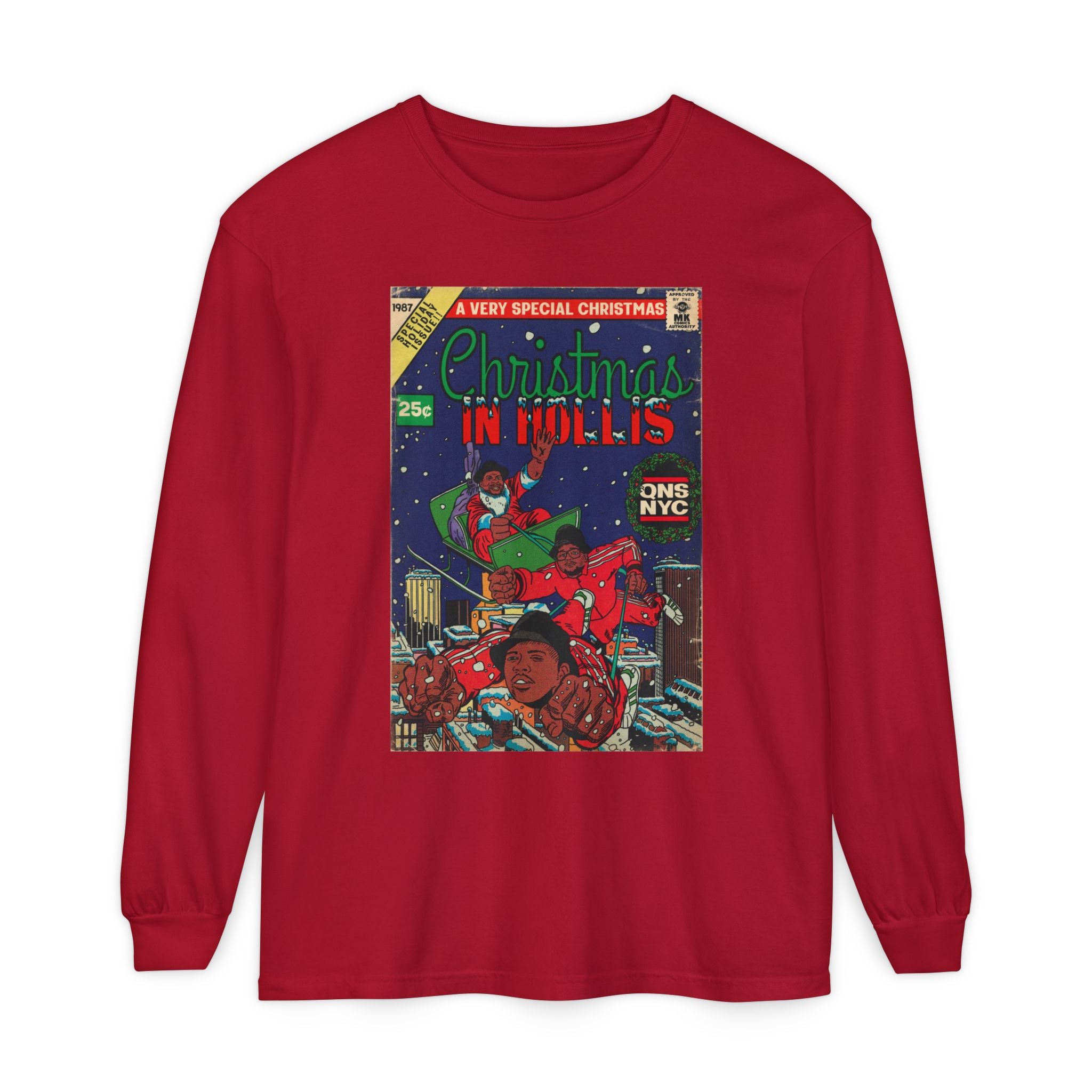 Christmas in Hollis - Unisex Comfort Colors Long Sleeve T-Shirt