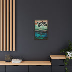Swim Good - Matte Canvas, Framed (Multi-color)