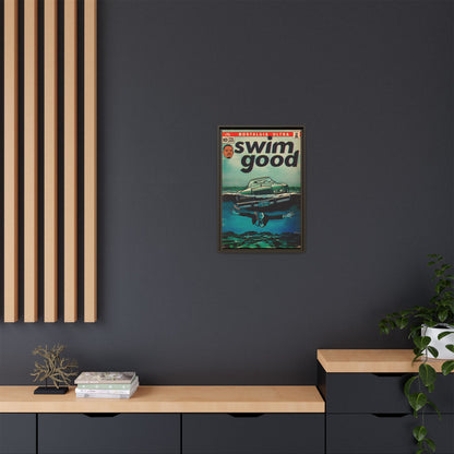 Swim Good - Matte Canvas, Framed (Multi-color)