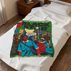 Black Star - Velveteen Plush Blanket