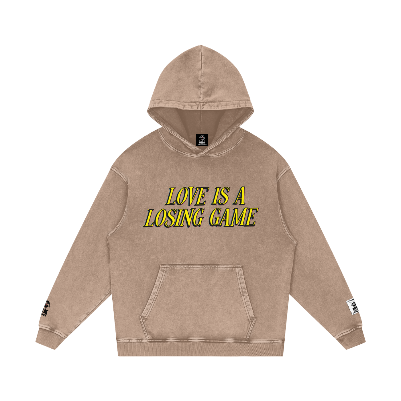 Love is a Losing Game - Snow Washed Loose Cotton Hoodie