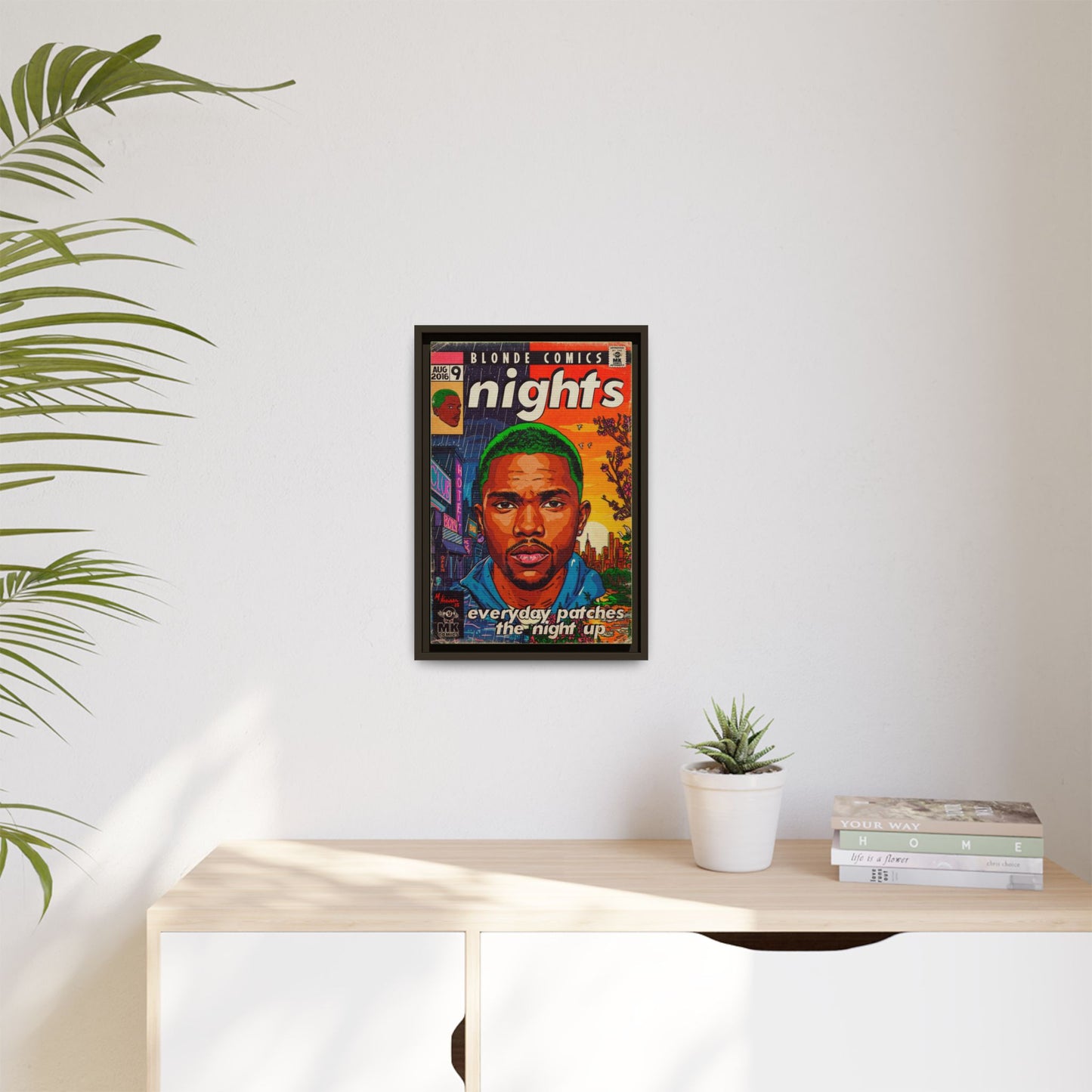 Frank Ocean -Nights - Matte Canvas, Framed (Multi-color)