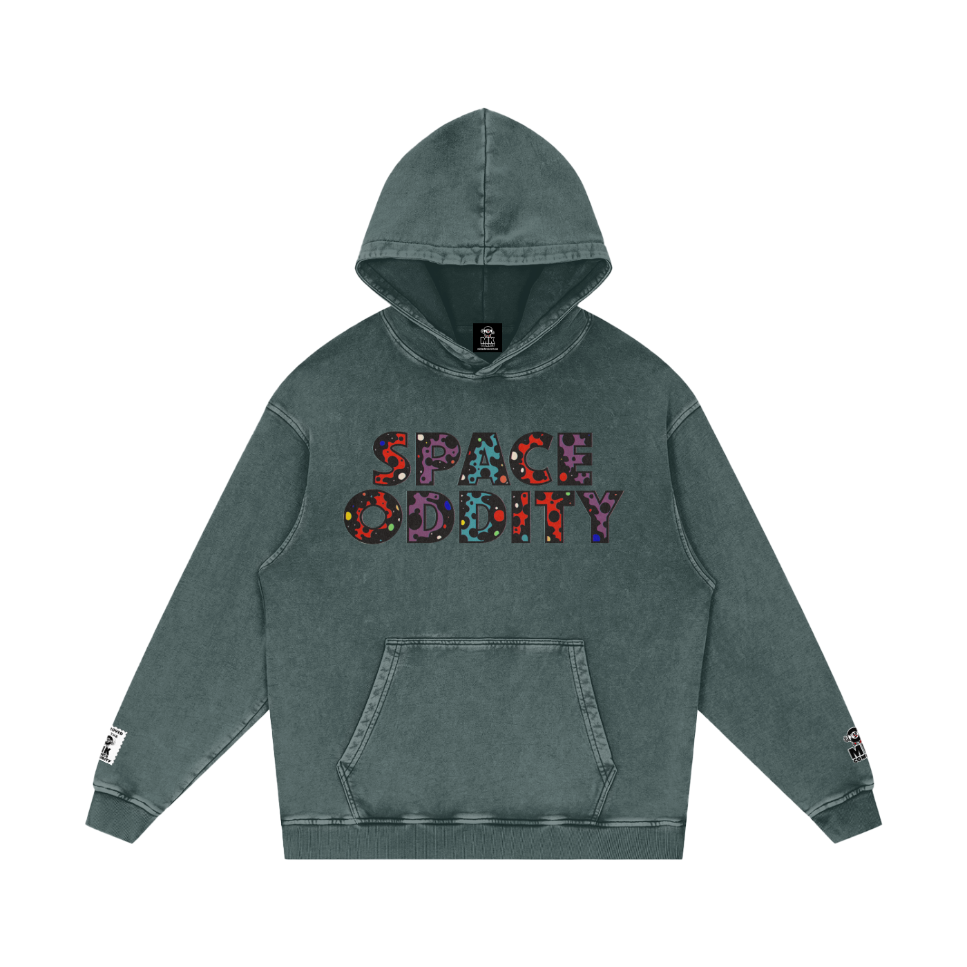 Space Oddity - Snow Washed Loose Cotton Hoodie
