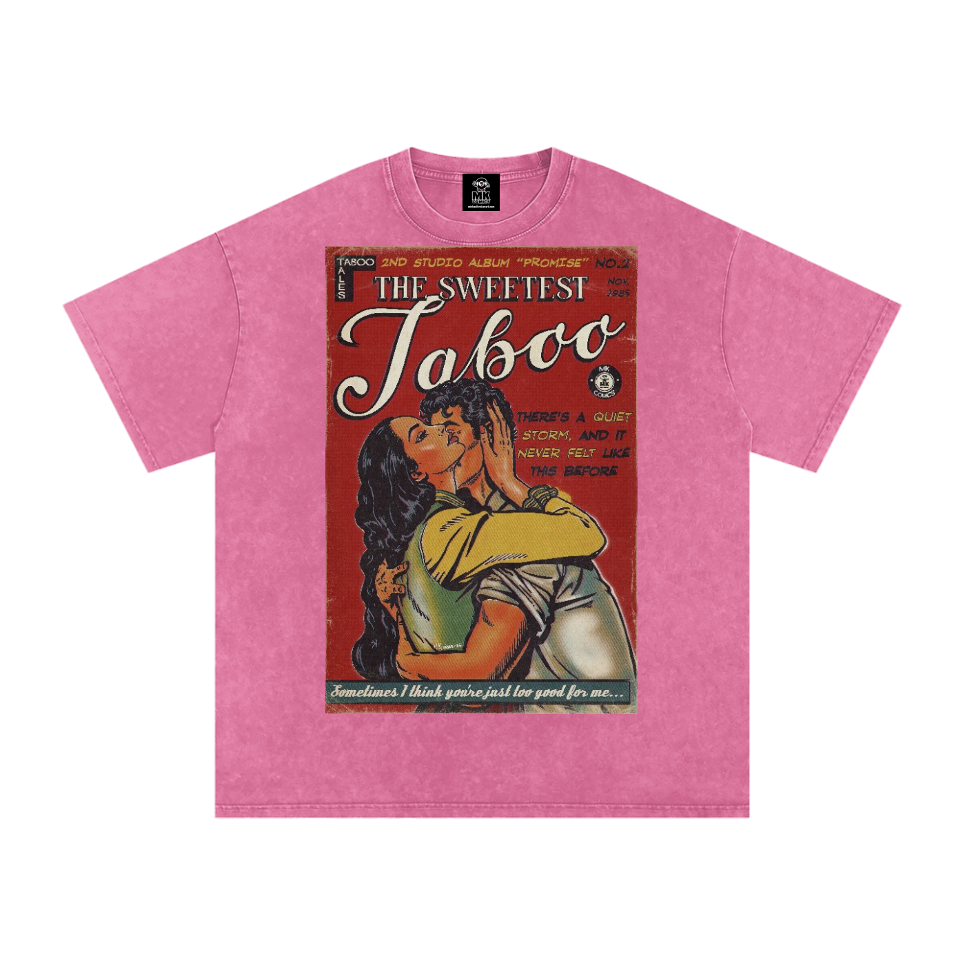 The Sweetest Taboo - Snow Washed Oversized Cotton T-Shirt