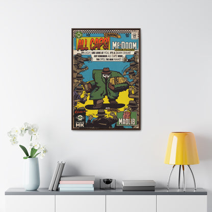 MF DOOM - All Caps - Gallery Canvas Wraps, Vertical Frame