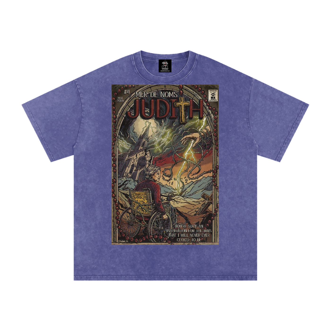 Judith - Snow Washed Oversized Cotton T-Shirt