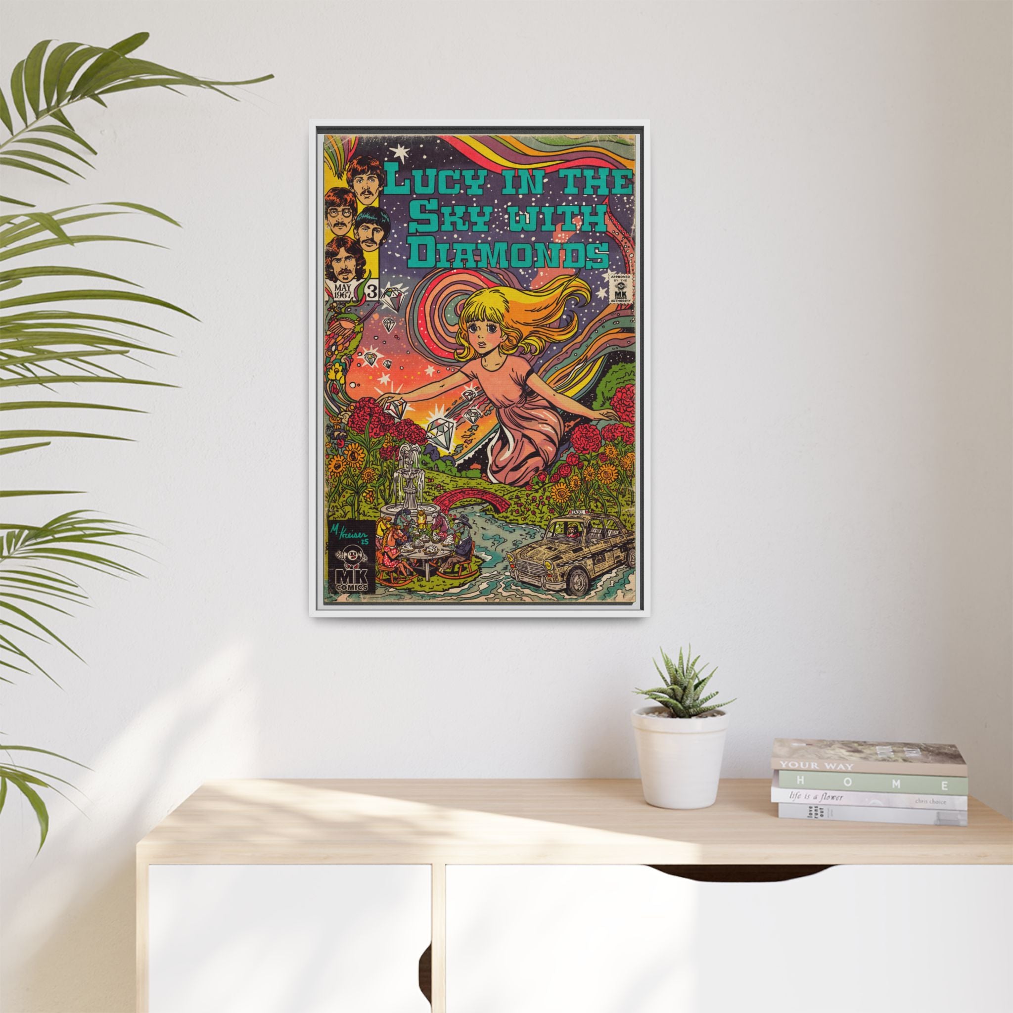 Lucy in the Sky with Diamonds - Matte Canvas, Framed (Multi-color)