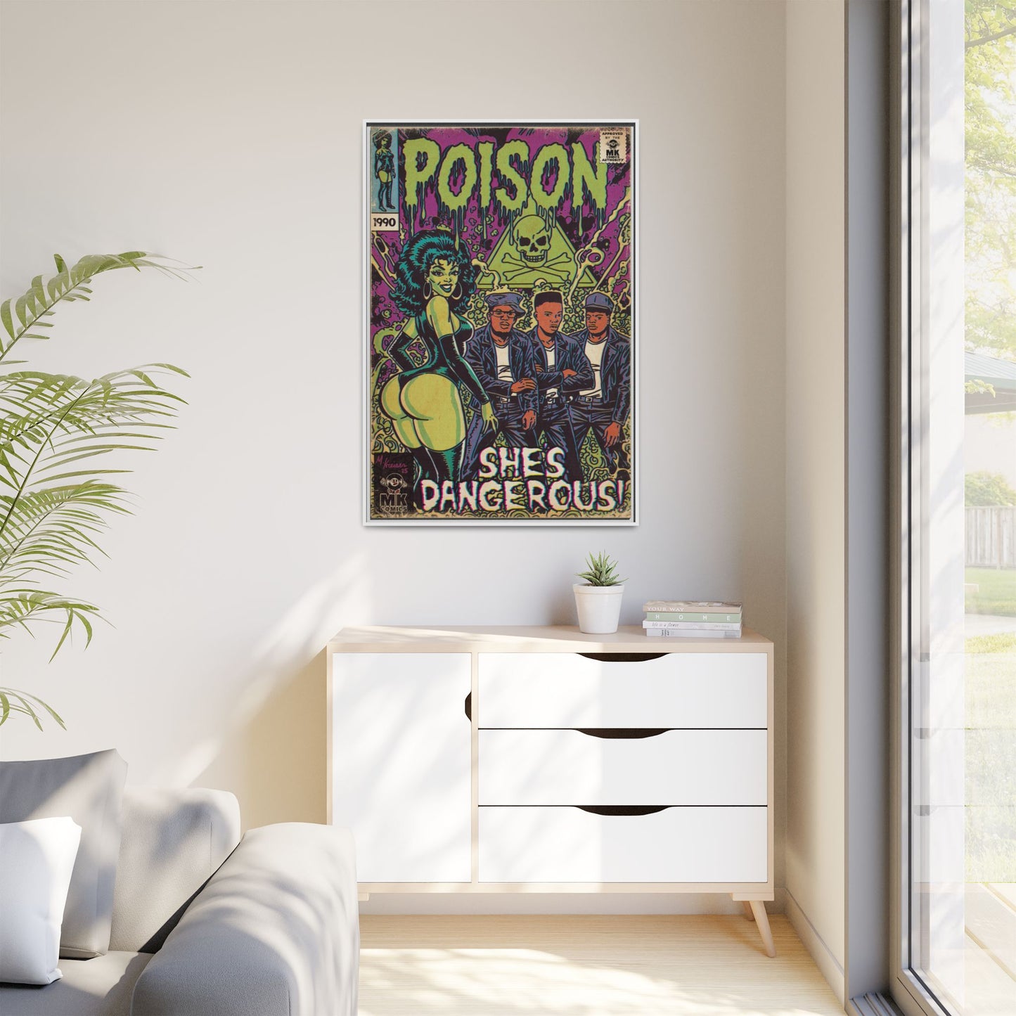 Poison - Matte Canvas, Framed (Multi-color)