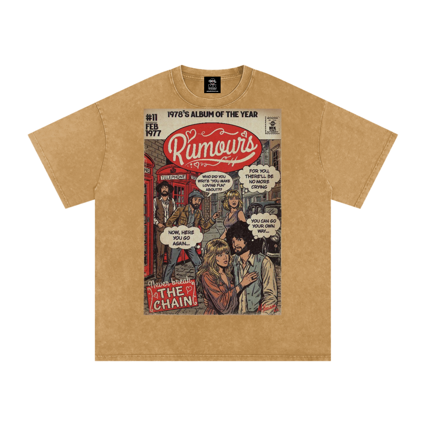 Rumours - Snow Washed Oversized Cotton T-Shirt