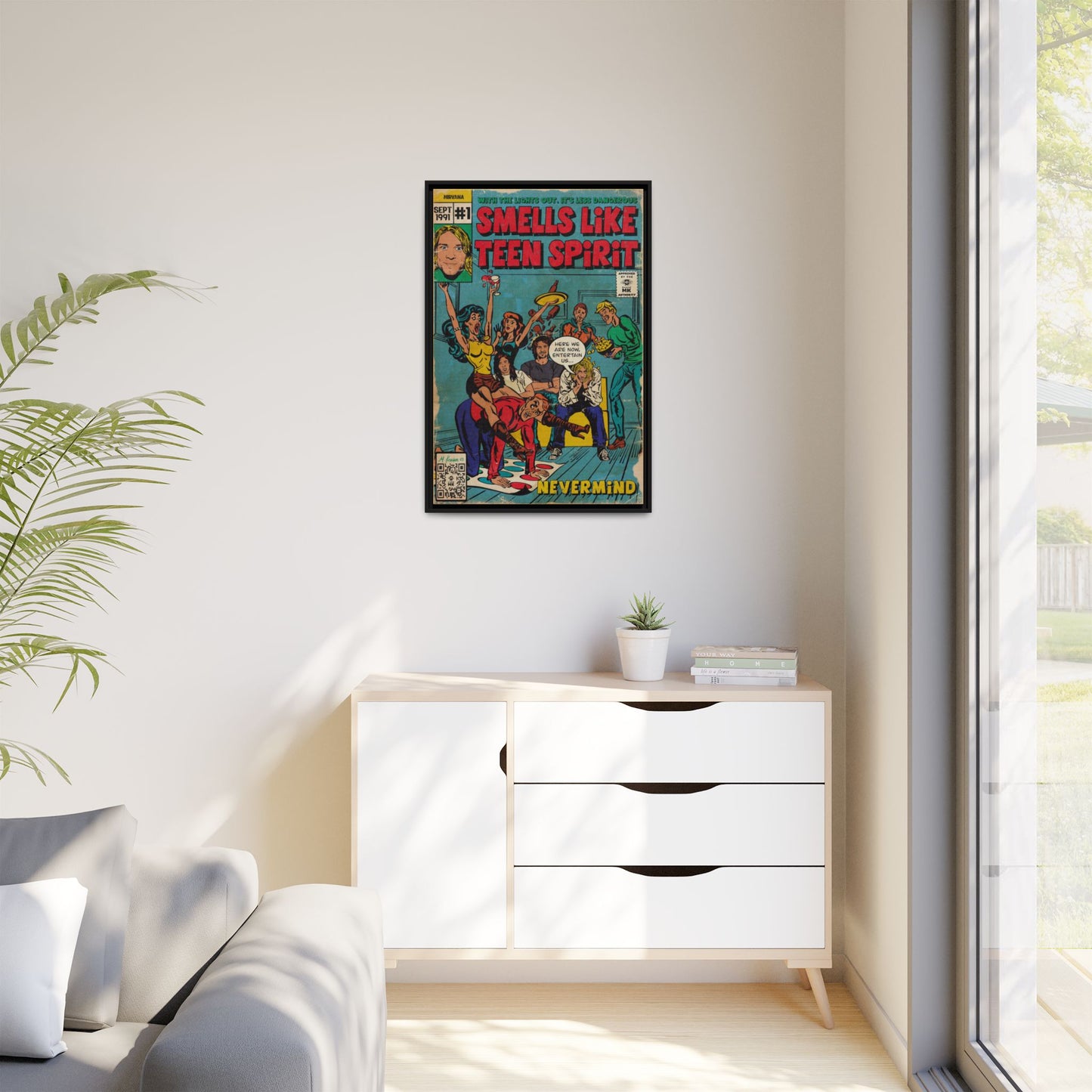 Nirvana - Smells Like Teen Spirit -  Gallery Canvas Wraps, Vertical Frame