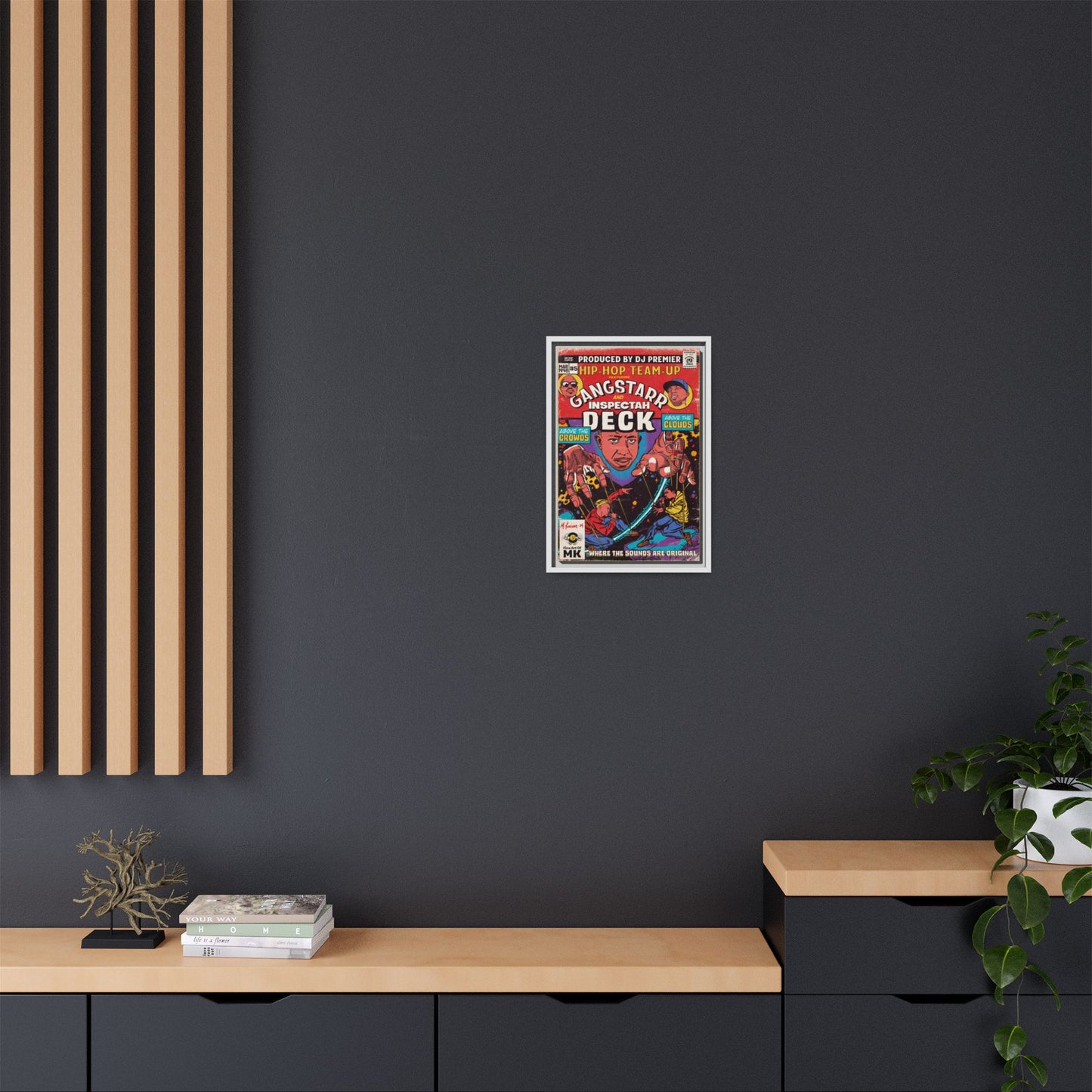 Gang Starr & Inspectah Deck - Above The Clouds - Gallery Canvas Wraps, Vertical Frame
