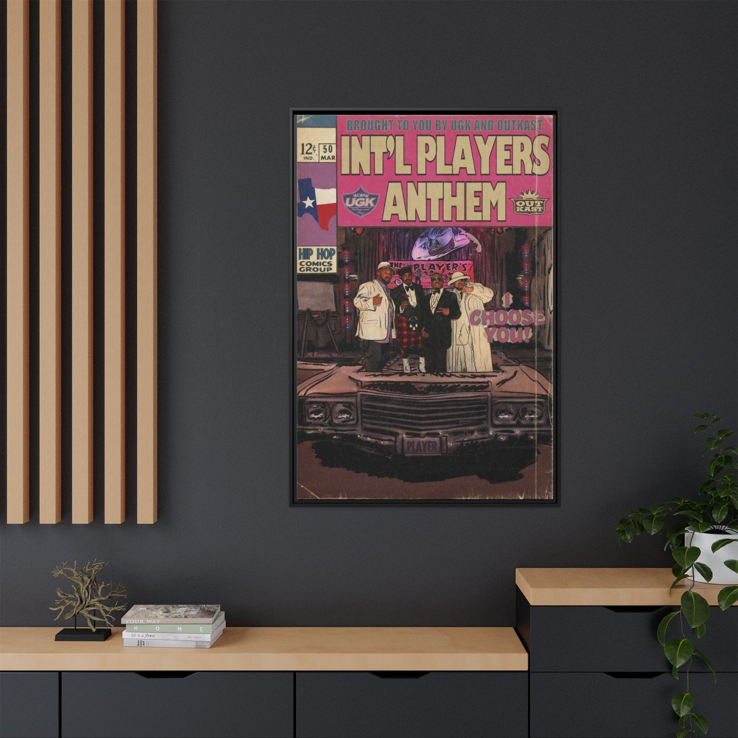 Int’l Players Anthem - Matte Canvas, Framed (Multi-color)