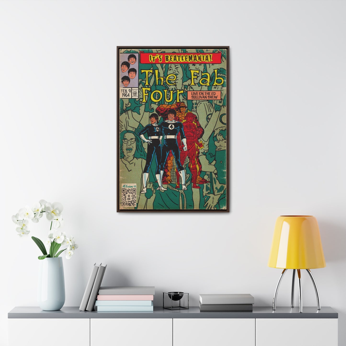 The Beatles - Beatlemania - Gallery Canvas Wraps, Vertical Frame