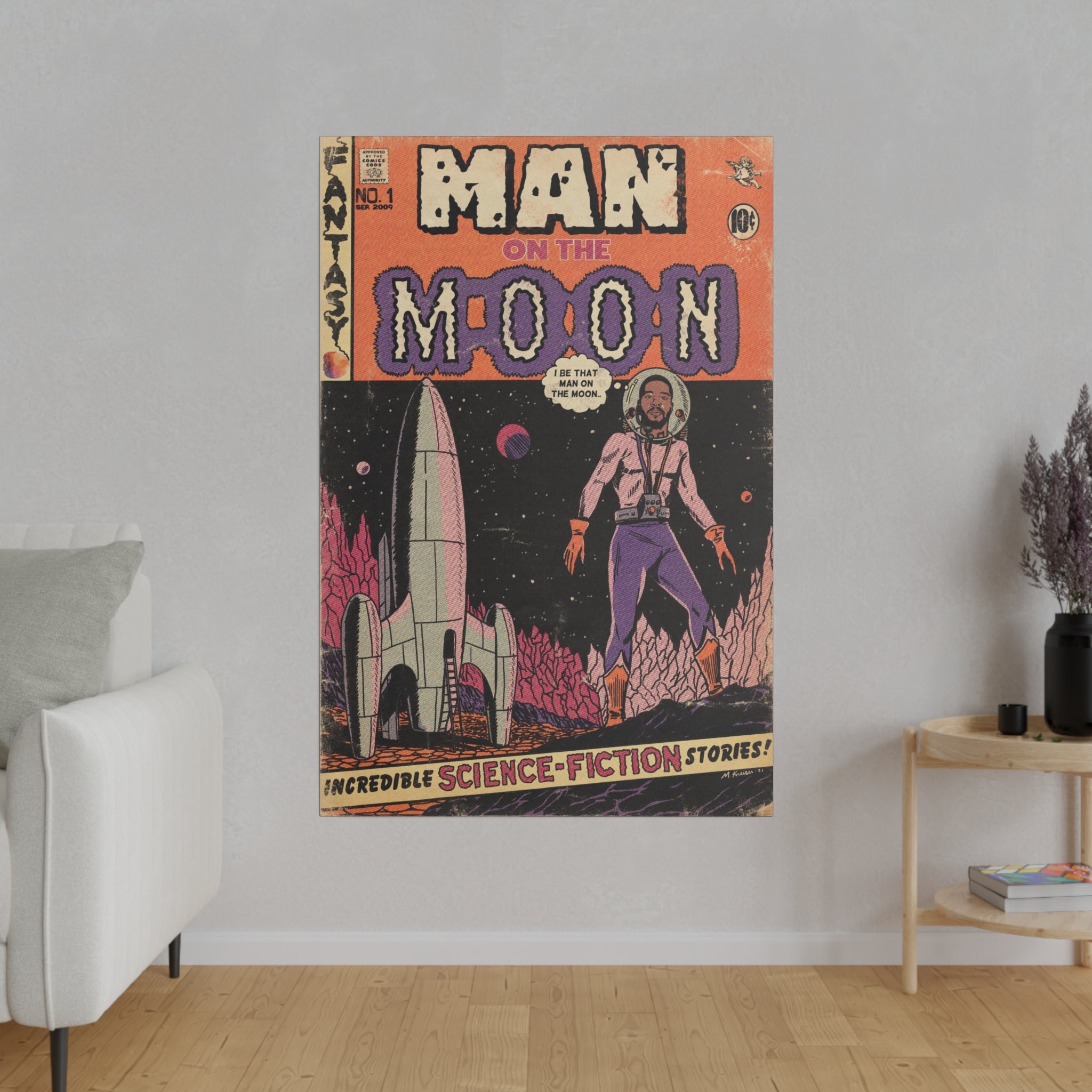 Man On The Moon - Matte Canvas, Stretched, 0.75"