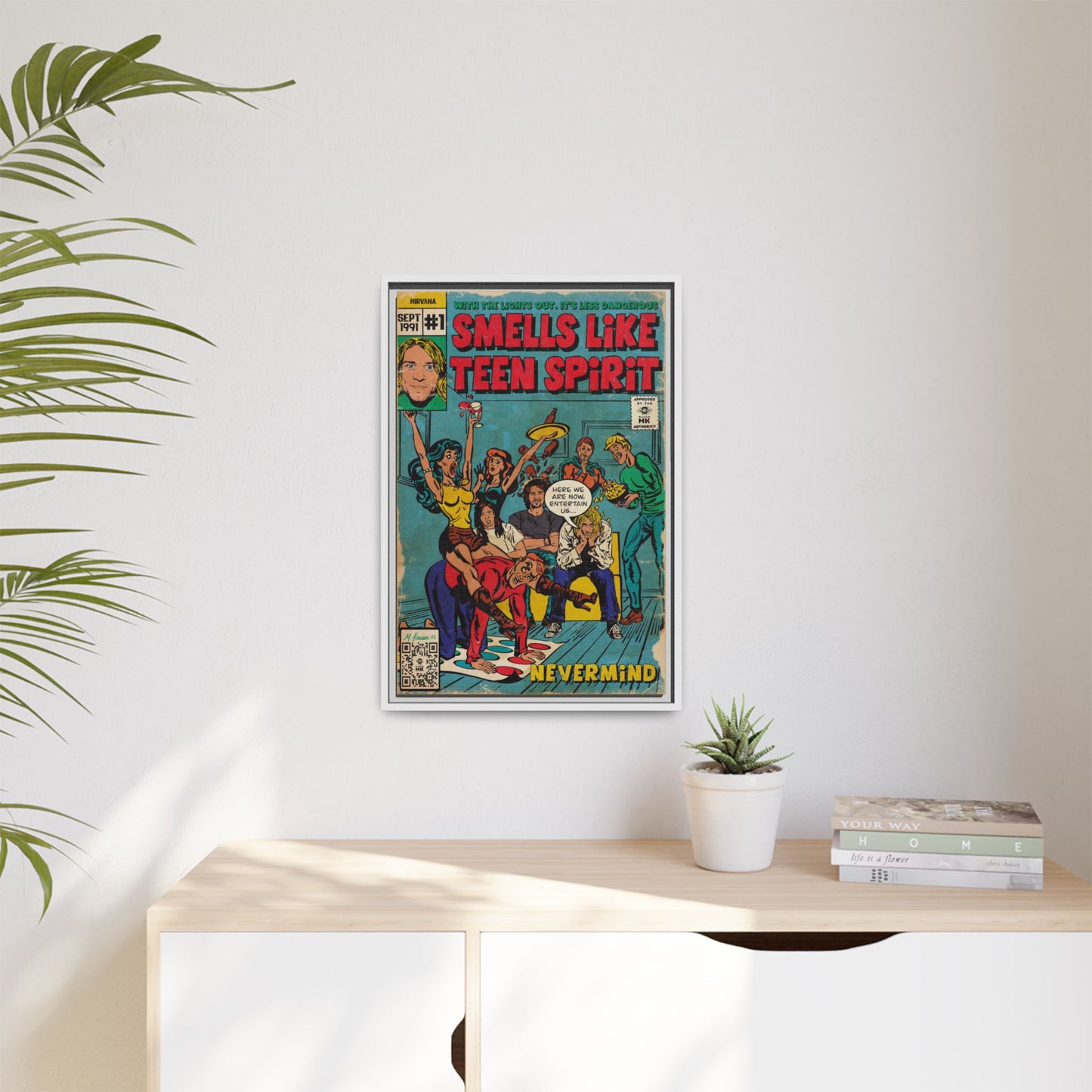 Nirvana - Smells Like Teen Spirit -  Gallery Canvas Wraps, Vertical Frame