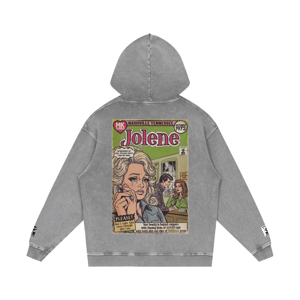 Jolene - Snow Washed Loose Cotton Hoodie