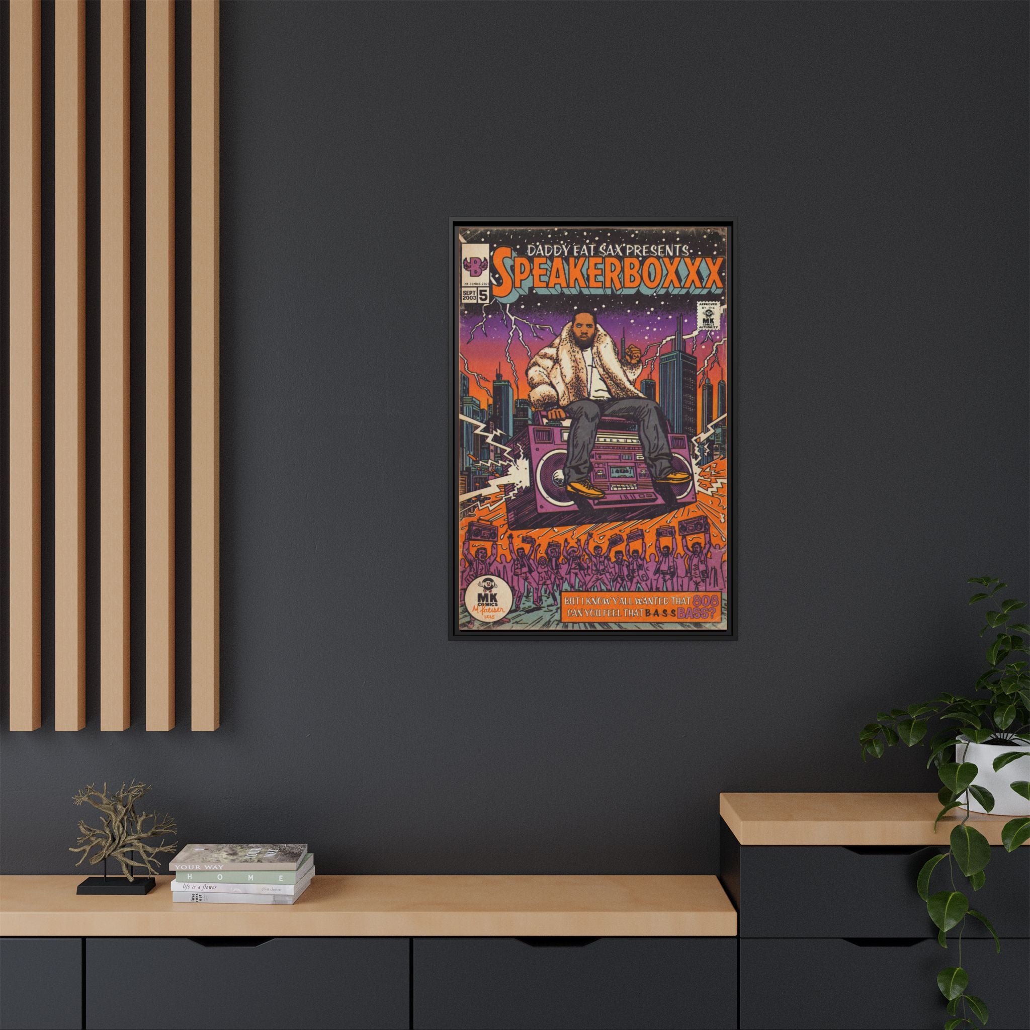 Speaker Boxxx - Matte Canvas, Framed (Multi-color)