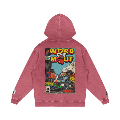 Word of Mouf - Snow Washed Loose Cotton Hoodie