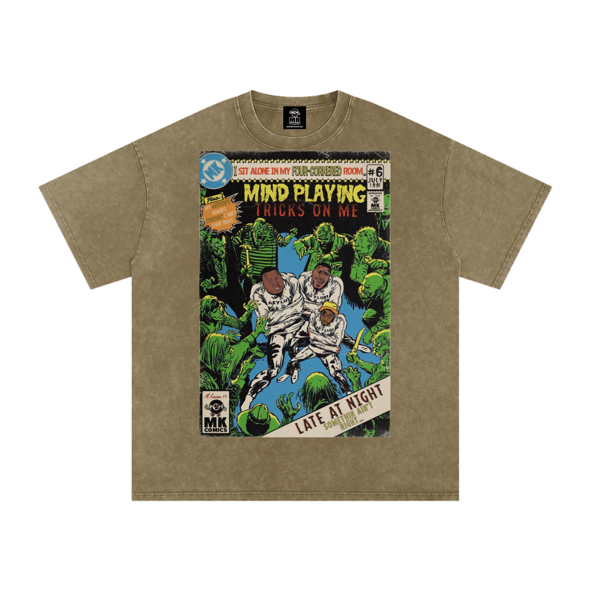 Mind Playing Tricks on Me - Snow Washed Oversized Cotton T-Shirt