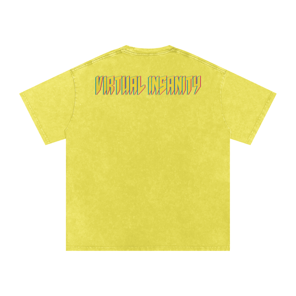 Virtual Insanity - Snow Washed Oversized Cotton T-Shirt