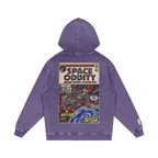 Space Oddity - Snow Washed Loose Cotton Hoodie