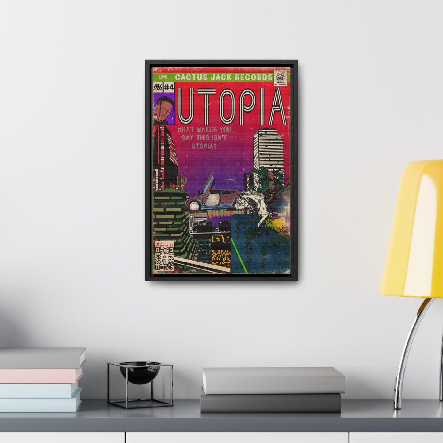 Travis Scott - Utopia - Gallery Canvas Wraps, Vertical Frame