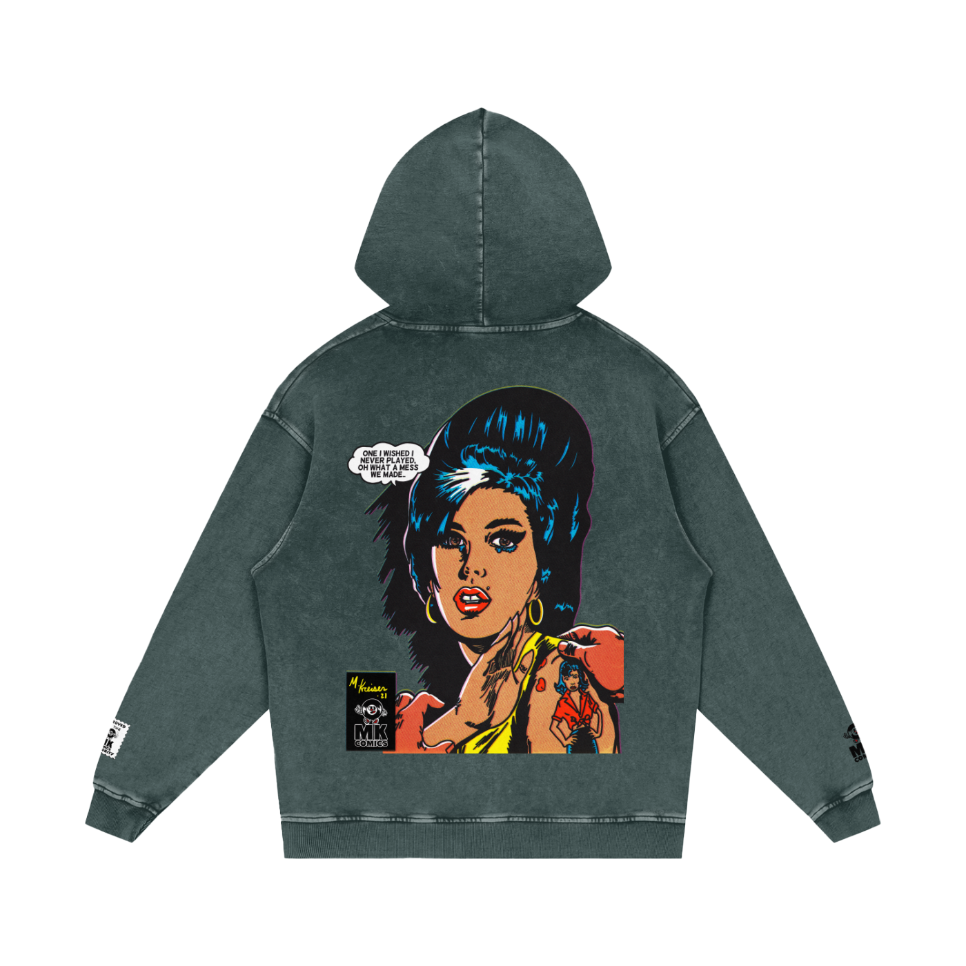 Love is a Losing Game - Snow Washed Loose Cotton Hoodie