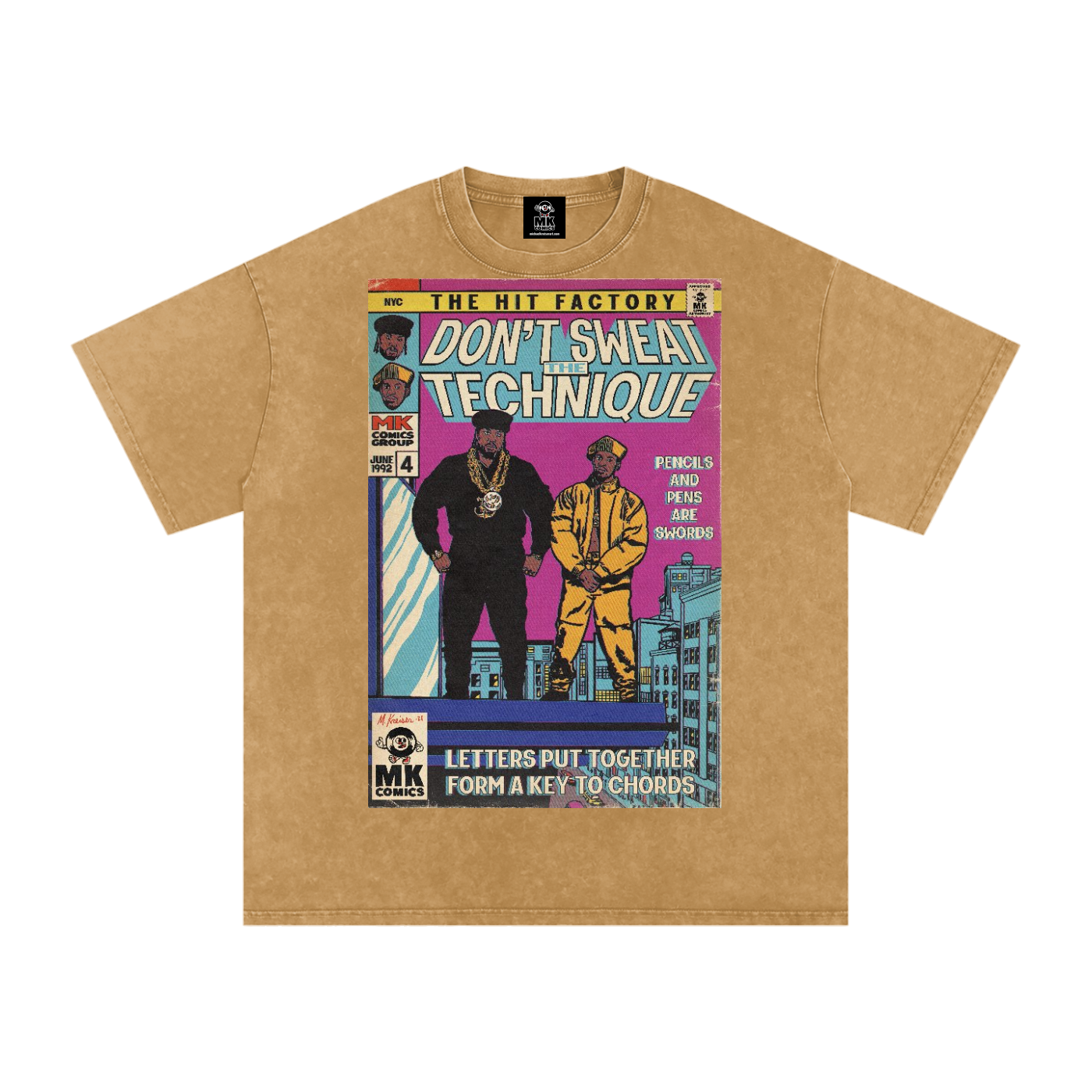Don't Sweat the Technique - Snow Washed Oversized Cotton T-Shirt