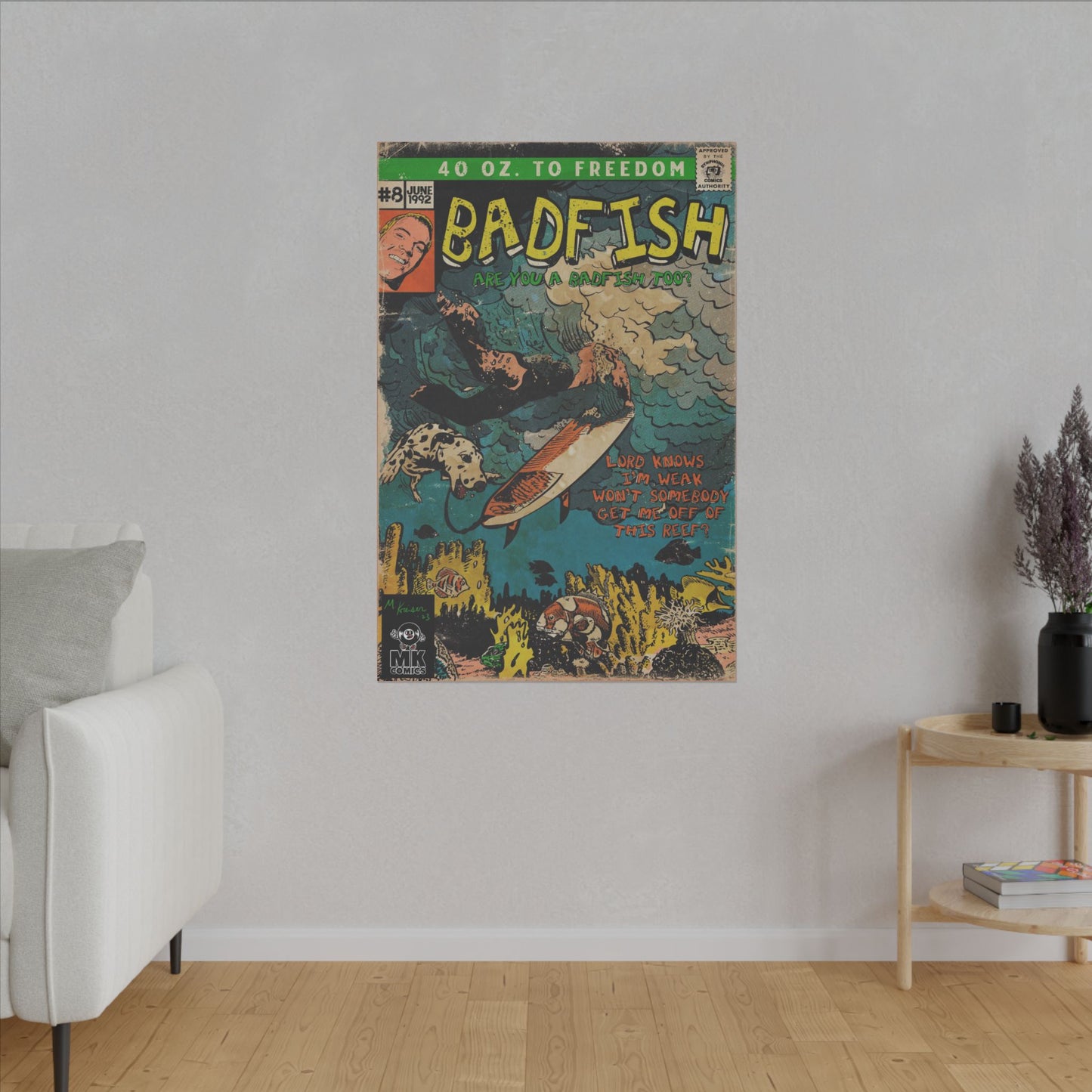 Badfish - Matte Canvas, Stretched, 0.75"